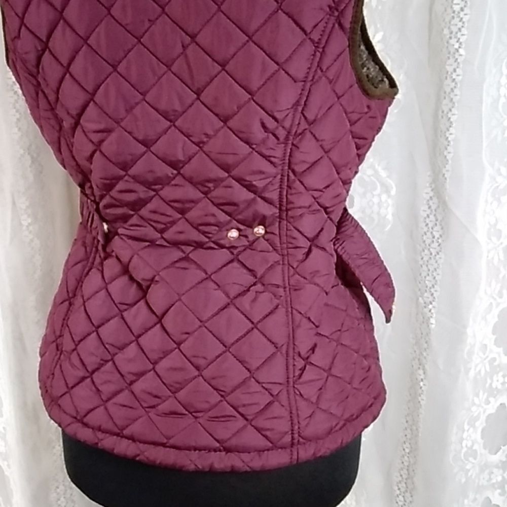 WEATHERPROOF WOMEN'S JACKET VEST SIZE S BURGUNDY AND BROWN - Picture 10 of 13